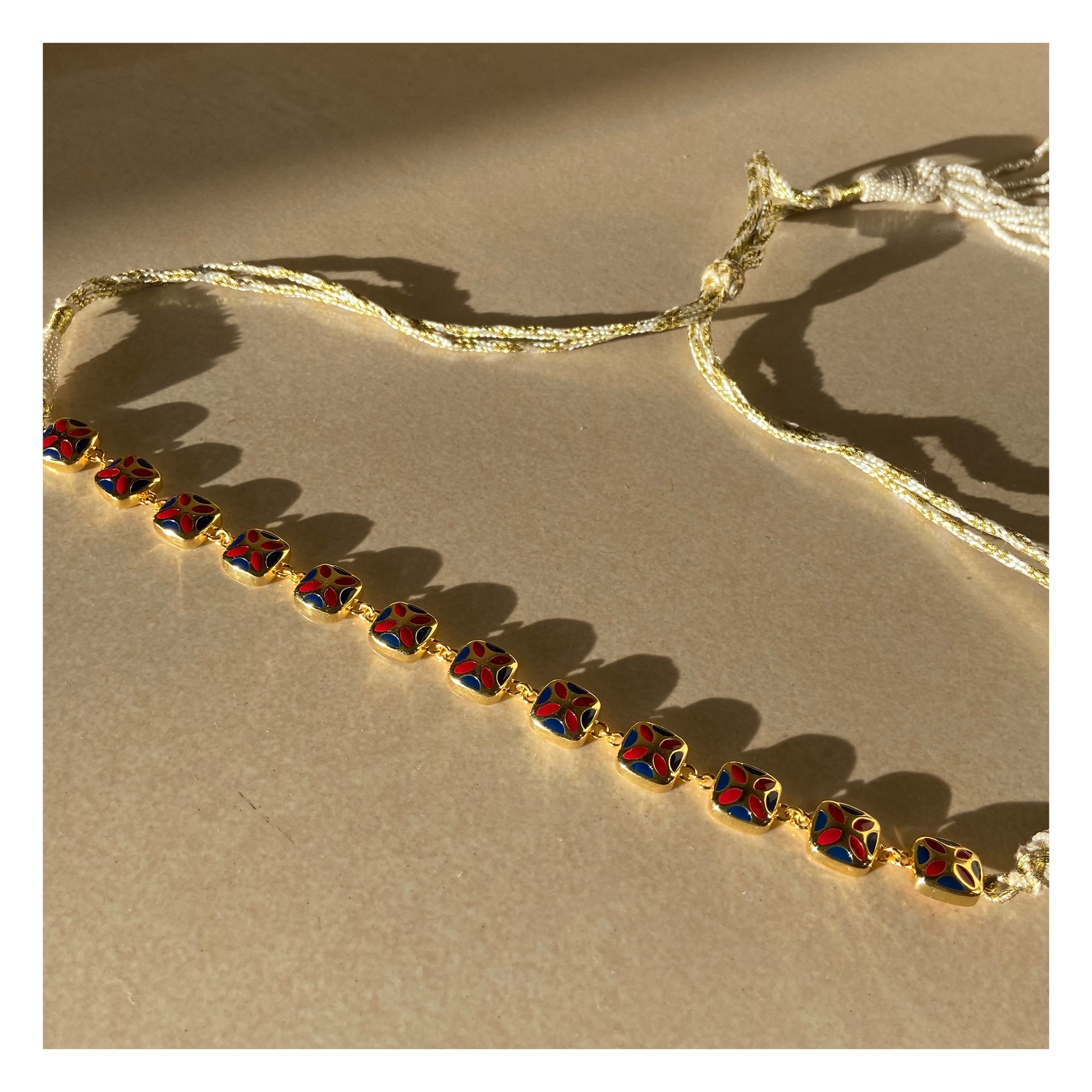 GOLD STRING CHOKERS ~in assorted gems – TIMKA JEWELRY